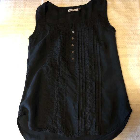 Lost & Found black lace panel top size US XS - Picture 2 of 8